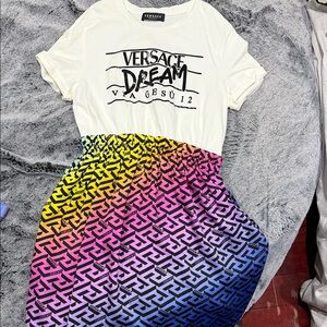 Versace Dream Multicolor Graphic Dress